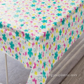 Floral coloring plastic peva table cover